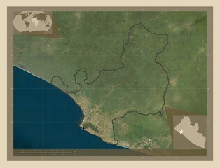 Montserrado, Liberia. High-res satellite. Major cities