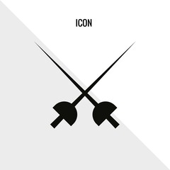 Fencing sword vector icon illustration sign