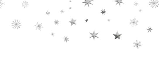 Christmas background design of snowflake and snow falling in the winter 3d illustration