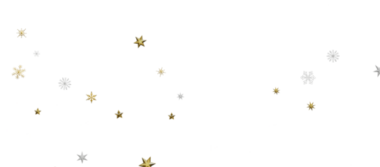 Snowflakes and bokeh lights on the blue Merry Christmas background. 3D render