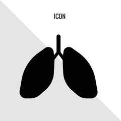 Lungs vector icon illustration sign