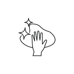 outline neat icon. isolated black simple line element illustration from cleaning concept.