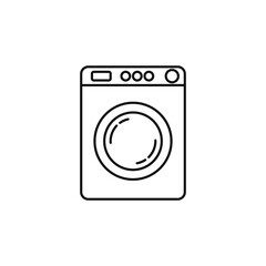 Washer machine line icon, outline sign, linear style pictogram. Electric appliances symbol