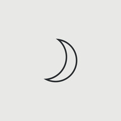 Fototapeta na wymiar Moon vector icon illustration sign