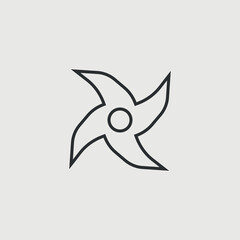 Ninja star vector icon illustration sign