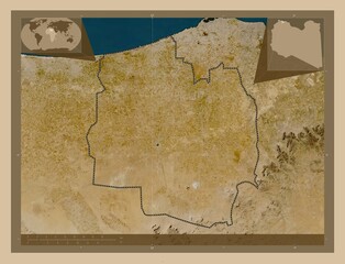 Al Jifarah, Libya. Low-res satellite. Major cities