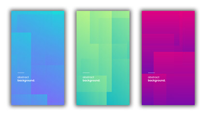 abstract colorful gradient social media post design template
