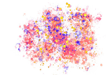colorful splashes and confetti 