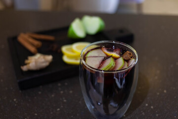 Mulled wine alcohol-free restaurant served