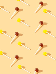 Lollipop pattern on minimalistic background