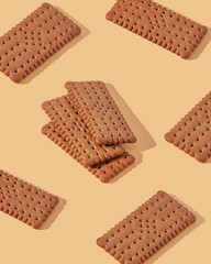 food pattern on minimalistic background