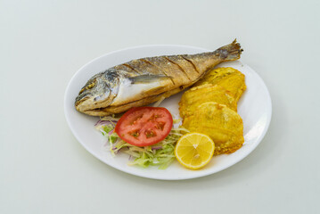 venezuelan traditional food on a white plate