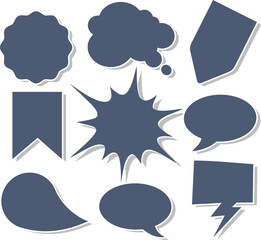 A collection of comic  speech bubbles. comic speech bubbles doodle set © halimqdn