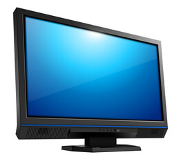 Fototapeta premium Monitor tv, flat screen 3d icon isolated.