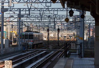 JR名古屋駅の線路の風景