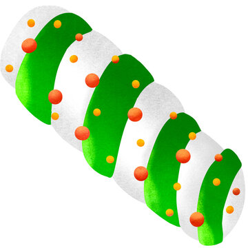 recommend clip art: green and white  stripe marshmallow.  with sugar. png clipart for decoration.