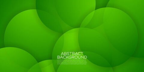 abstract green background with circle shadow shapes.colorful green design. bright and modern concept. eps10 vector