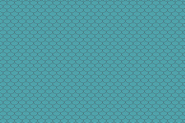 Blue Wave Seamless Pattern Background. Curve Geometric Shape. japanese style. vector illustration.