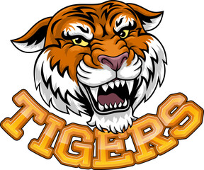 A tiger angry tigers team sports mascot roaring