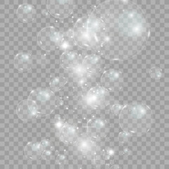 Bubble vector. soap bubble on a transparent background. Vector design.	