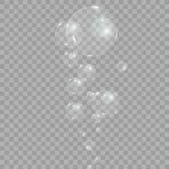 Bubble vector. soap bubble on a transparent background. Vector design.	