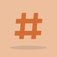 Obraz premium Hashtag vector icon illustration sign