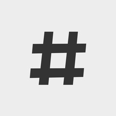 Fototapeta premium Hashtag vector icon illustration sign