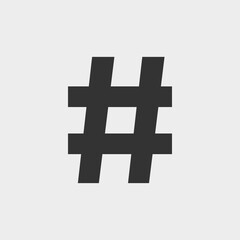 Fototapeta premium Hashtag vector icon illustration sign