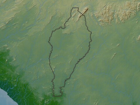 Nimba, Liberia. Physical. No legend