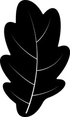 vector image (icon, silhouette) of an oak leaf