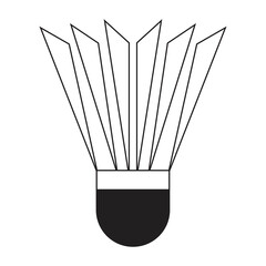Shuttlecock badminton sport vector illustration