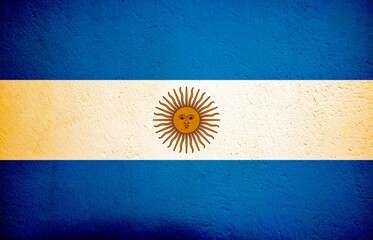 argentina flag on the wall as a background