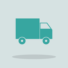 Delivery truck vector icon illustration sign