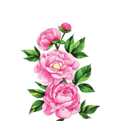 Beautiful watercolor flower plant illustration