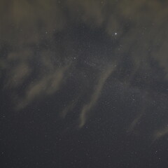 Fototapeta premium The dark night sky view with the milkyway as the background