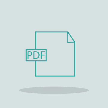 PDF format vector icon illustration sign