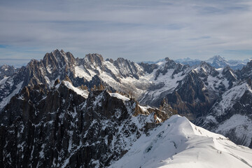 A ridge high in the French Alps