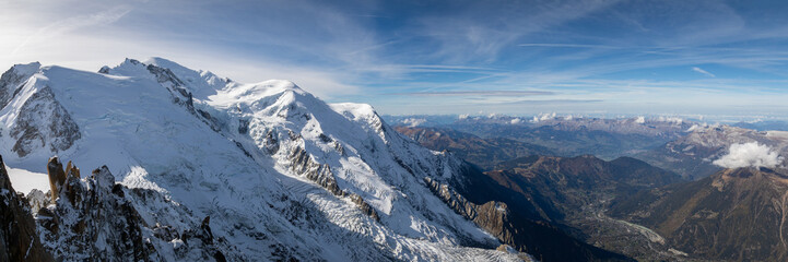 Mont Blanc and the Chamonix Valley from 12,600ft