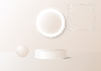 Backdrop platform light brown pastel color 