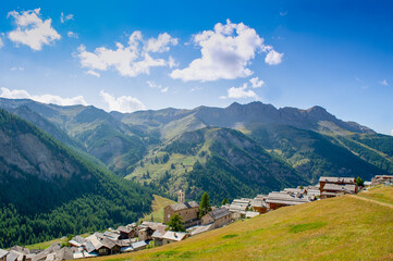 France. Saint Veran. Hautes-Alpes. Regional natural park of Queyras. The village of Saint-V&eacute;ran, highest municipality of Europe