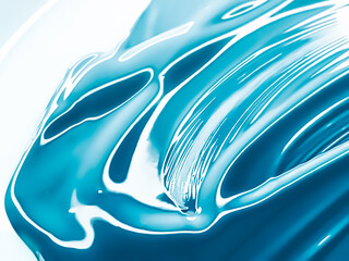 Glossy blue cosmetic texture as beauty make-up product background, cosmetics and luxury makeup...