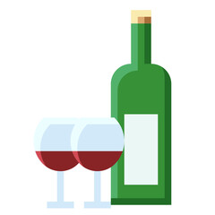 wine flat icon