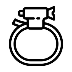 hose clamp line icon vector. hose clamp sign. isolated contour symbol black illustration