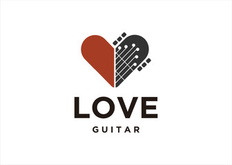 love music guitar skateboard logo design icon