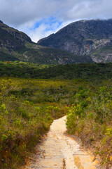 A hiking trail in the Caraça Natural Park, Santuário do Caraça, Catas Altas, Minas Gerais state, Brazil