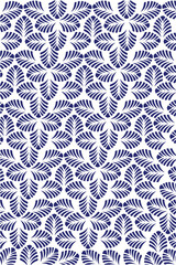 Abstract ethnic leaf pattern design for background or wallpaper, vector illustration.