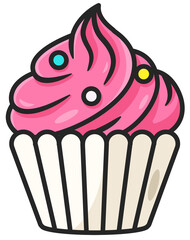 Cupcake Strawberry with topping