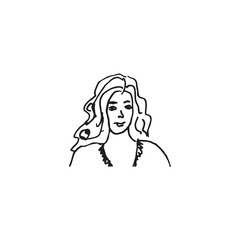 female woman girl lush hair avatar head face