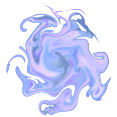 Blue Abstract Fire Watercolor