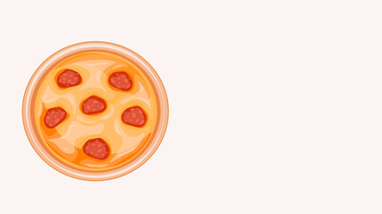 Obraz premium vector illustration of pizza. pizza. pizzeria. banner, advertising a profitable discount for a pizzeria